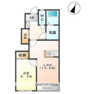 風音ハイツ【1階】の間取り